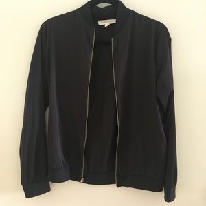 Lightweight satin like bomber jacket